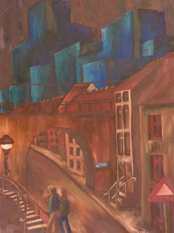 Unter der Eisenbahnbrücke, 1977, Öl-Leinen, 35x53.jpg